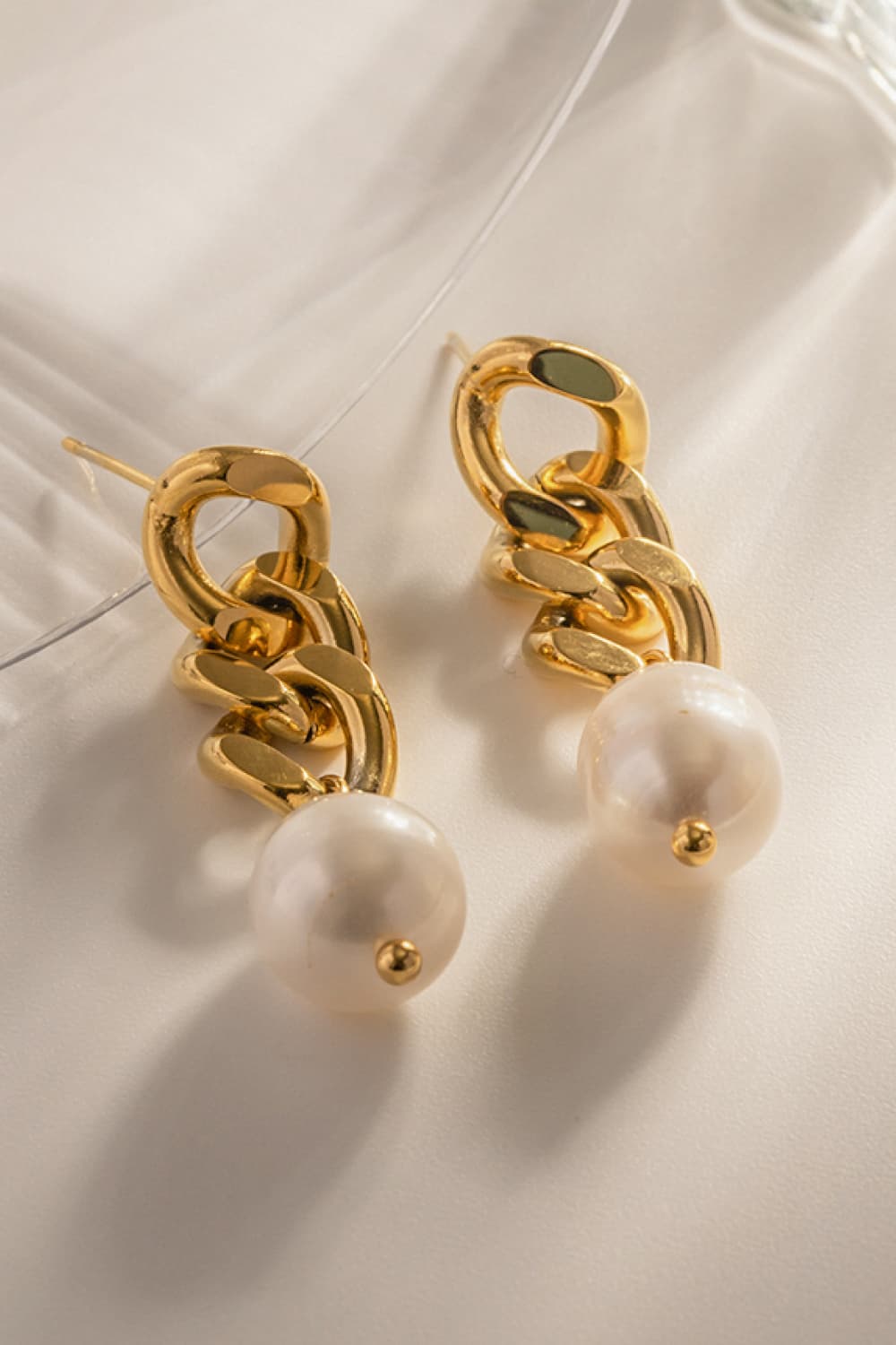Stainless Steel Pearl Earrings – Elegant Classic Jewelry for Women - Grace Beauty H&C