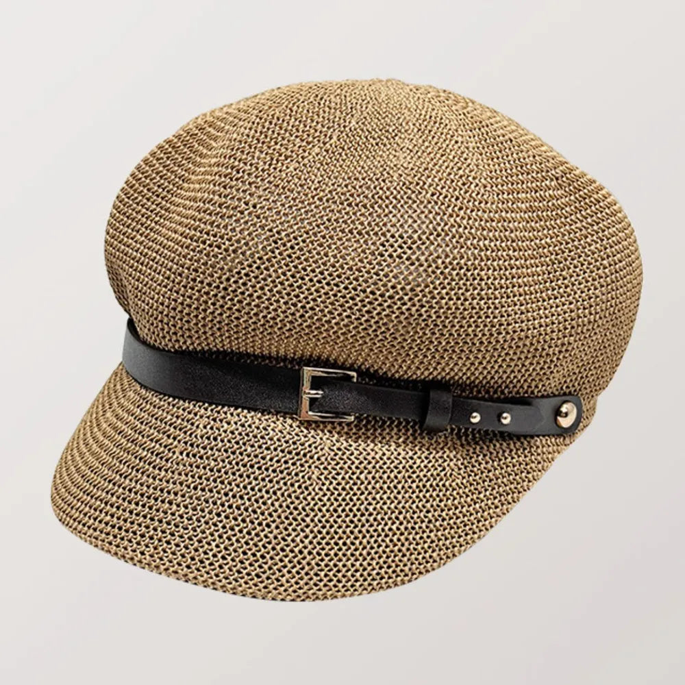 Straw Woven Buckle Hat - Grace Beauty H&C