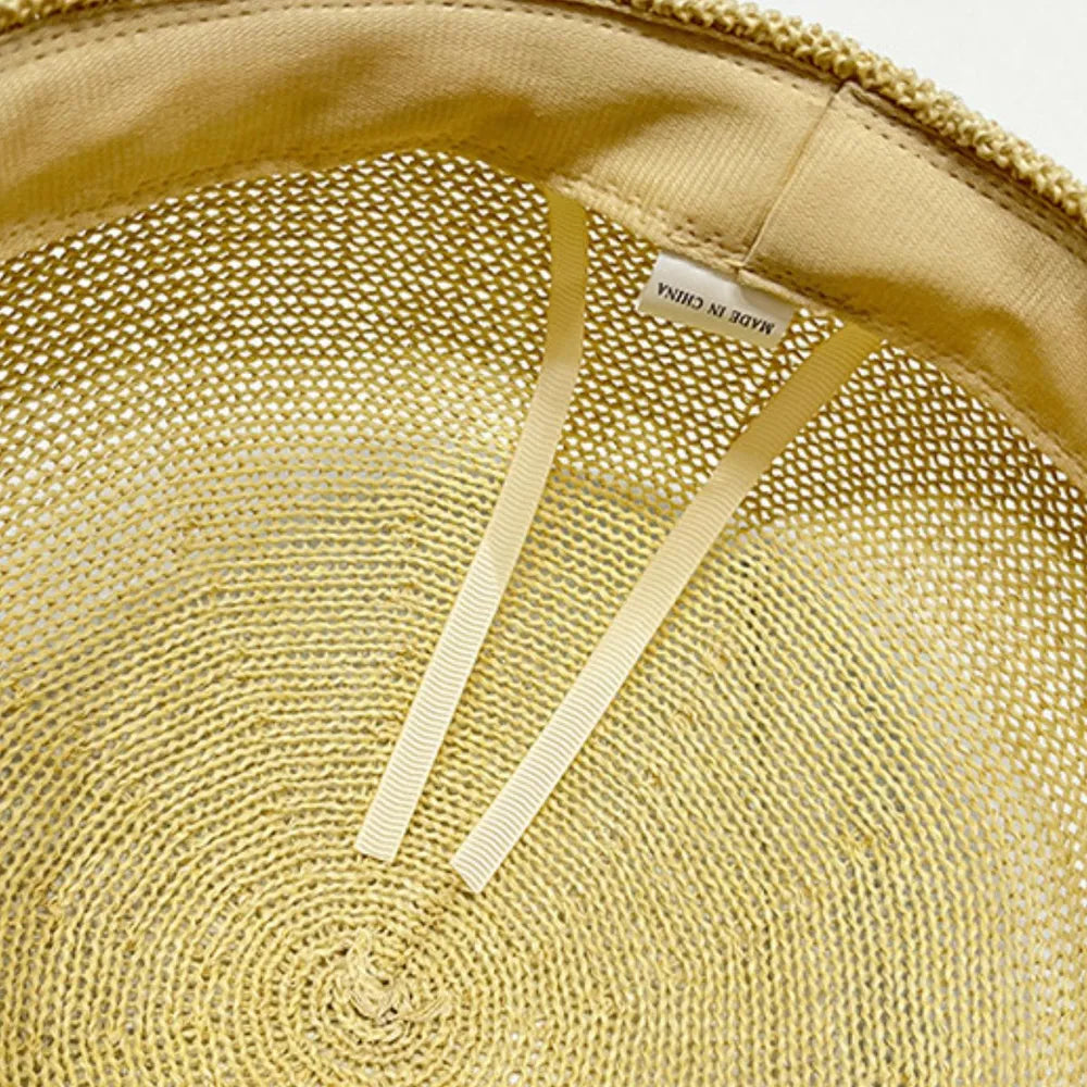 Straw Woven Buckle Hat - Grace Beauty H&C