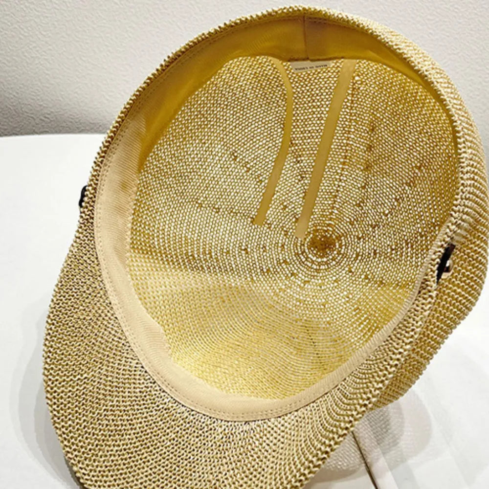 Straw Woven Buckle Hat - Grace Beauty H&C