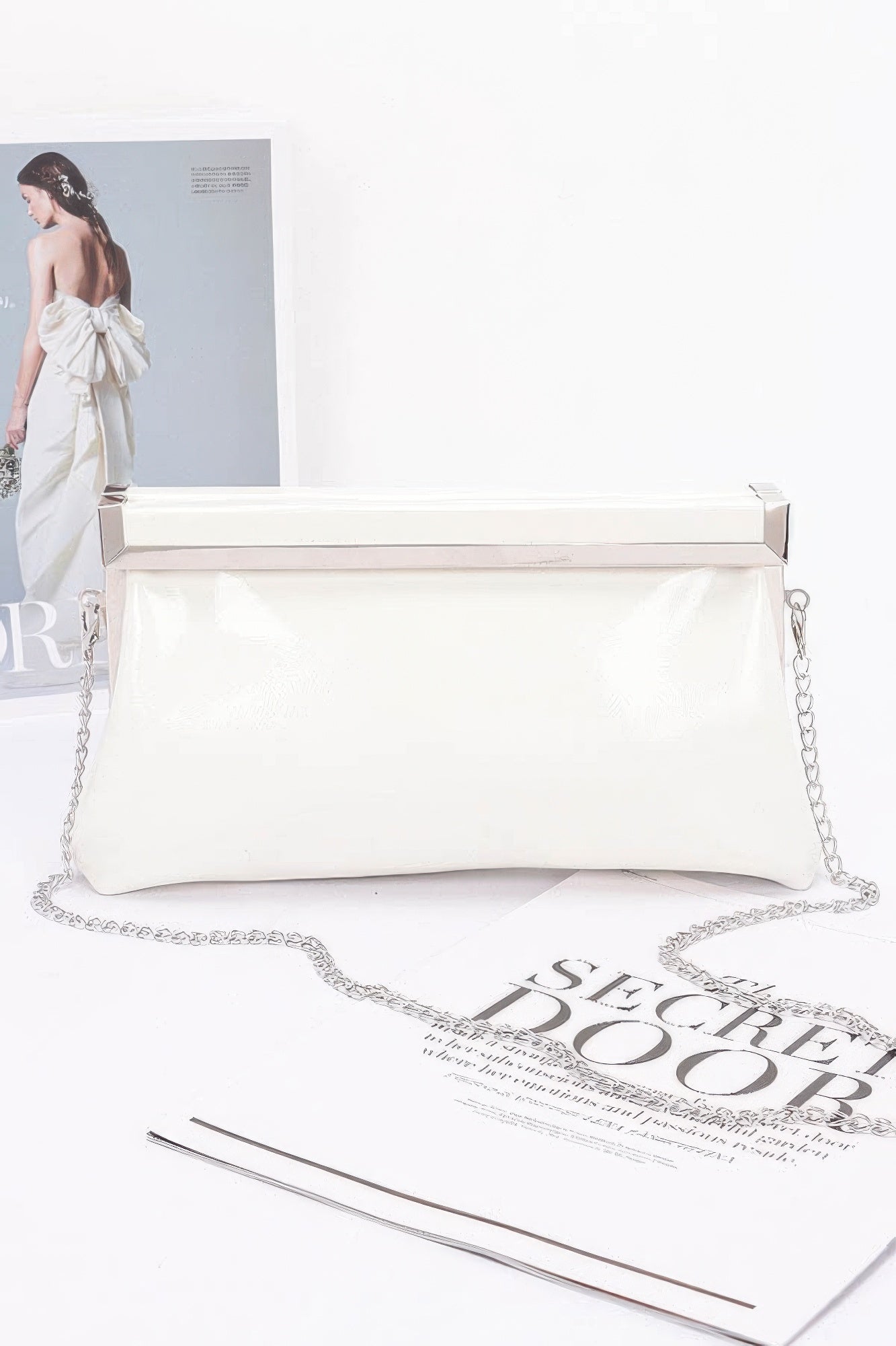 Patent Leather Frame Clutch Bag - Grace Beauty H&C