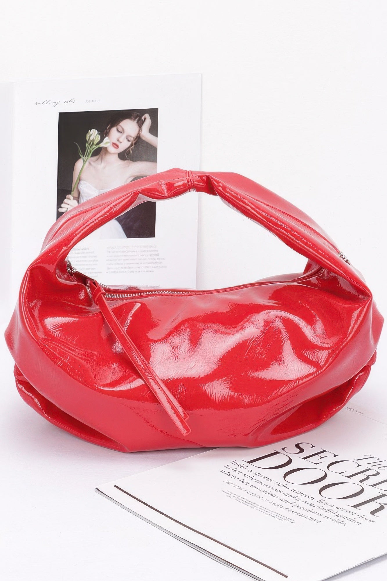 Patent Leather Hobo Bag - Grace Beauty H&C