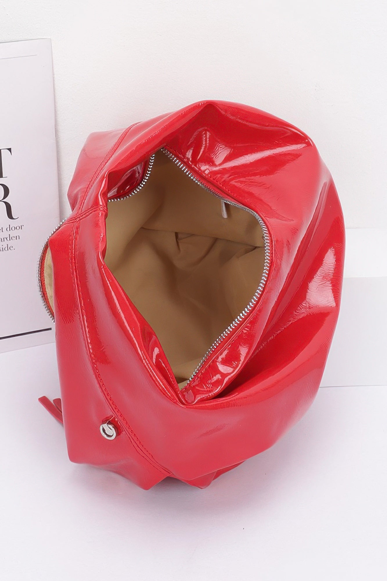 Patent Leather Hobo Bag - Grace Beauty H&C