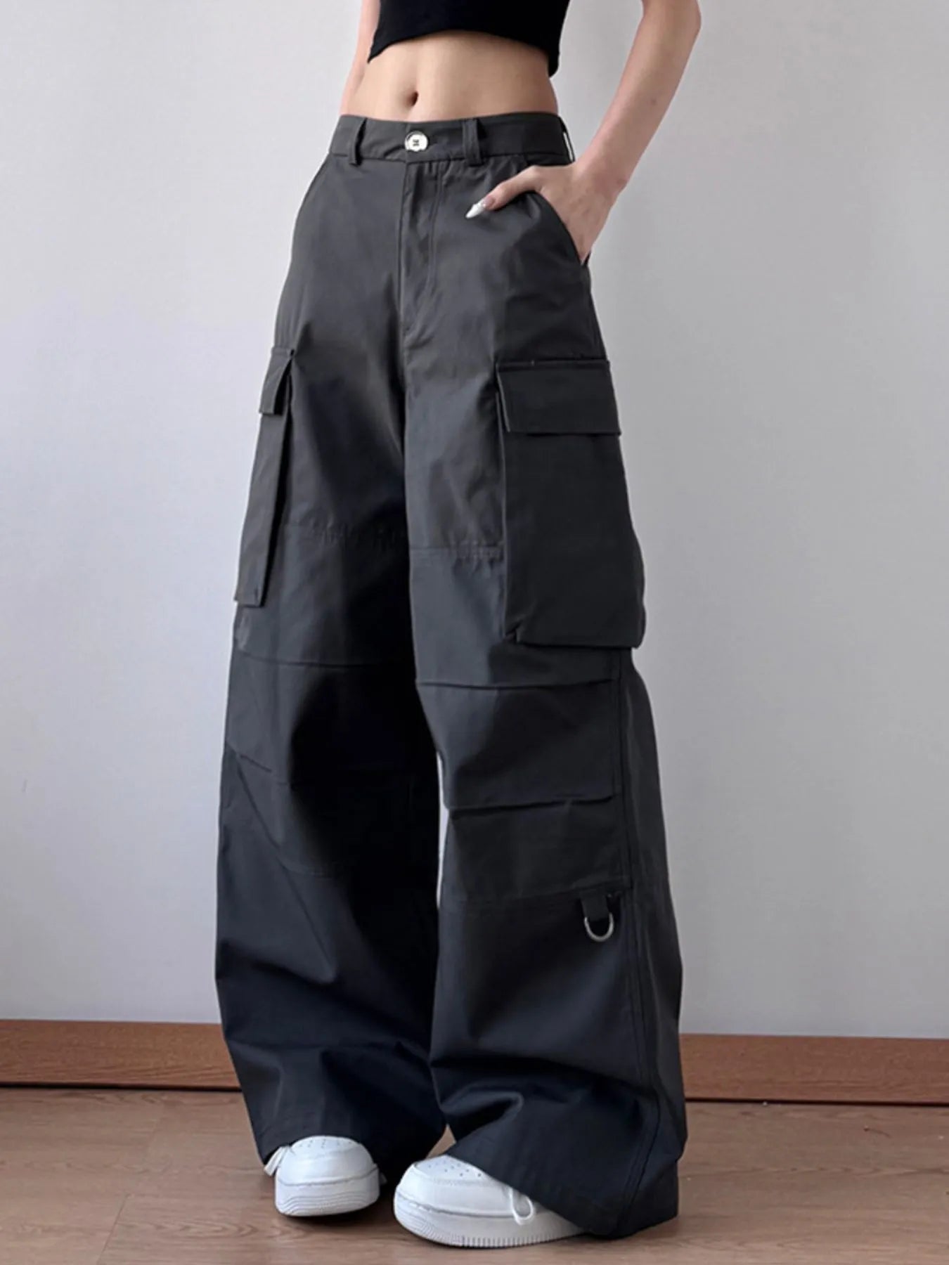 Oversized Cargo Wide Leg Pants - Grace Beauty H&C