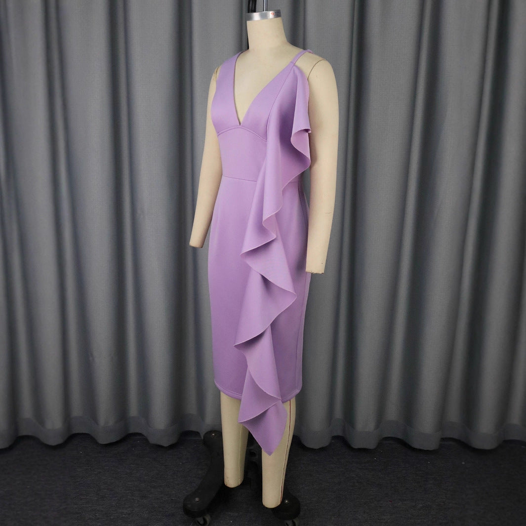 Women's Clothing Sexy V-neck Strap Dress - Grace Beauty H&C