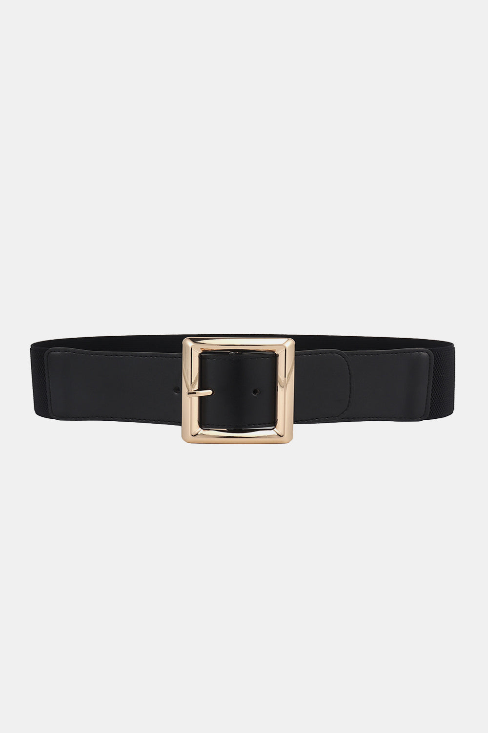 Rectangle Buckle Elastic Wide Belt - Grace Beauty H&C