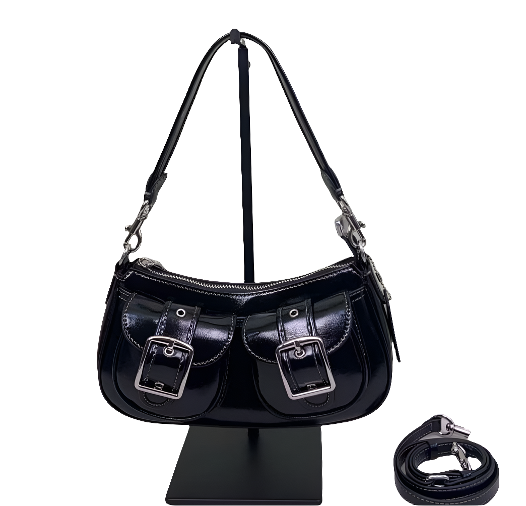 The new underarm bag with fleece spliced one-shoulder hand straddle bag. - Grace Beauty H&C