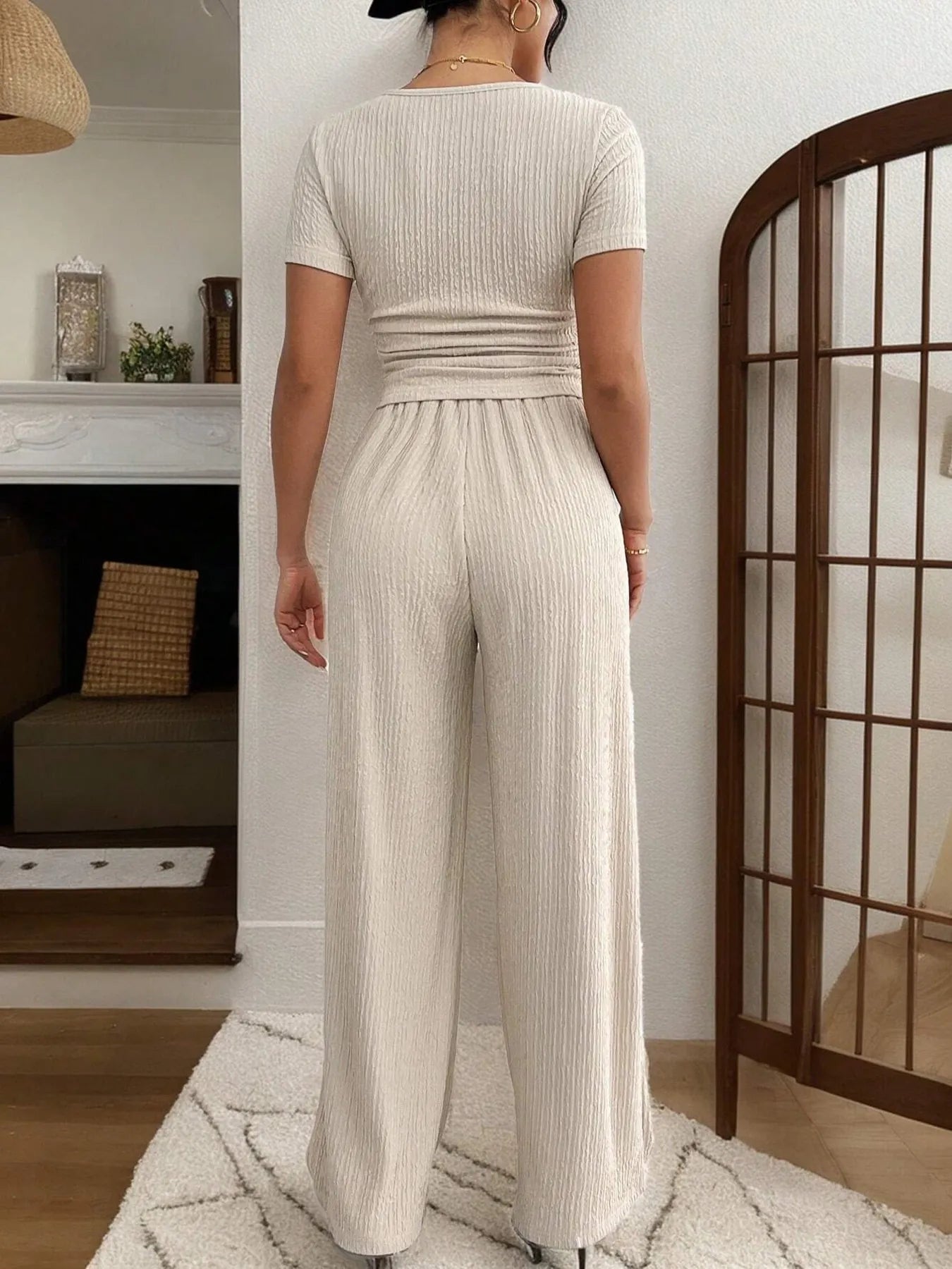 Short Sleeve Top and Pants Set - Grace Beauty H&C