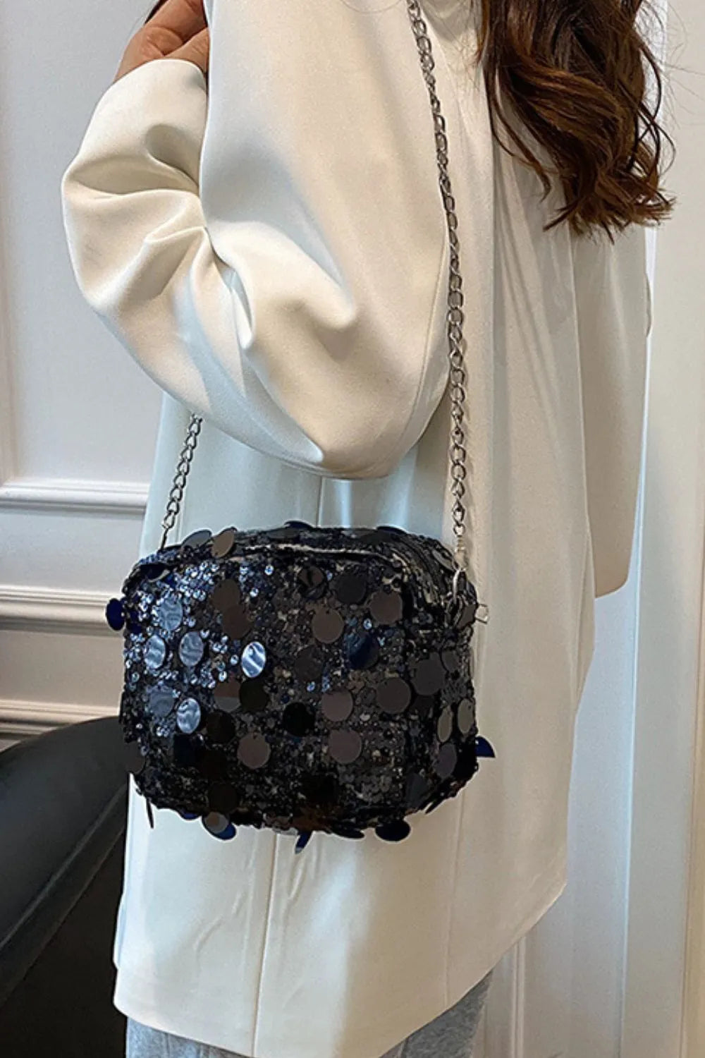 Sequin Chain Shoulder Bag - Grace Beauty H&C