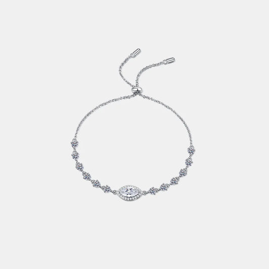 1 Carat Moissanite 925 Sterling Silver Bracelet - Grace Beauty H&C 