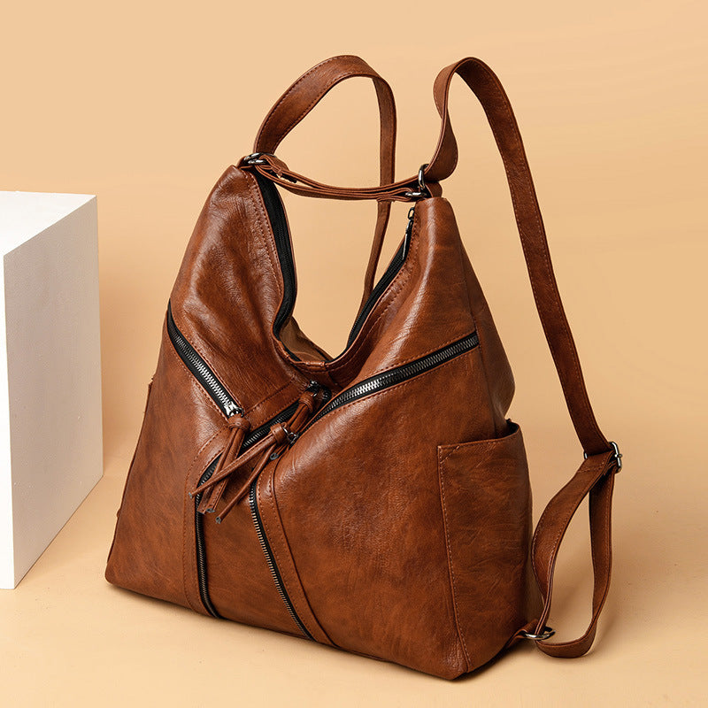 Soft Leather Versatile Leisure Shoulder Bag Multifunctional Backpack - Grace Beauty H&C 