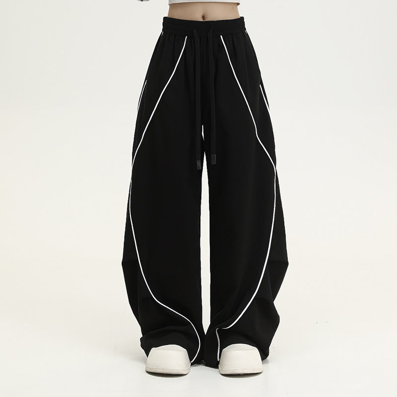 Pleated Hip Hop Sports Wide-leg Pants - Grace Beauty H&C 