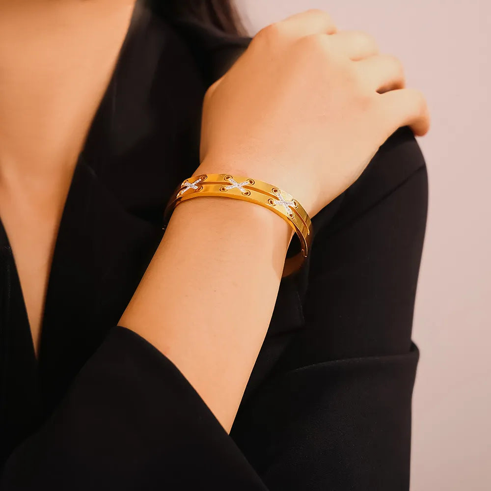 18K Gold-Plated Czech Diamond Bracelet - Grace Beauty H&C 