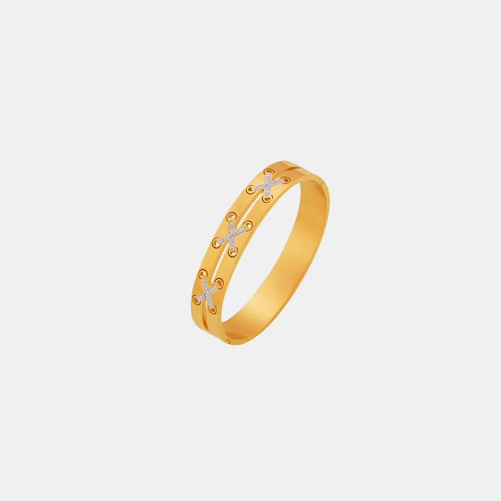 18K Gold-Plated Czech Diamond Bracelet - Grace Beauty H&C 