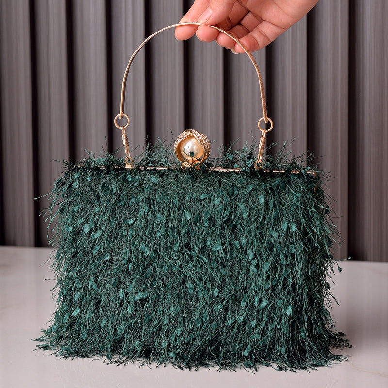 Tassel Handbags Women Dress Party Evening Bag Fashion Luxury Designer Square Bags Crossbody Shoulder Bag Ladies - Grace Beauty H&C 