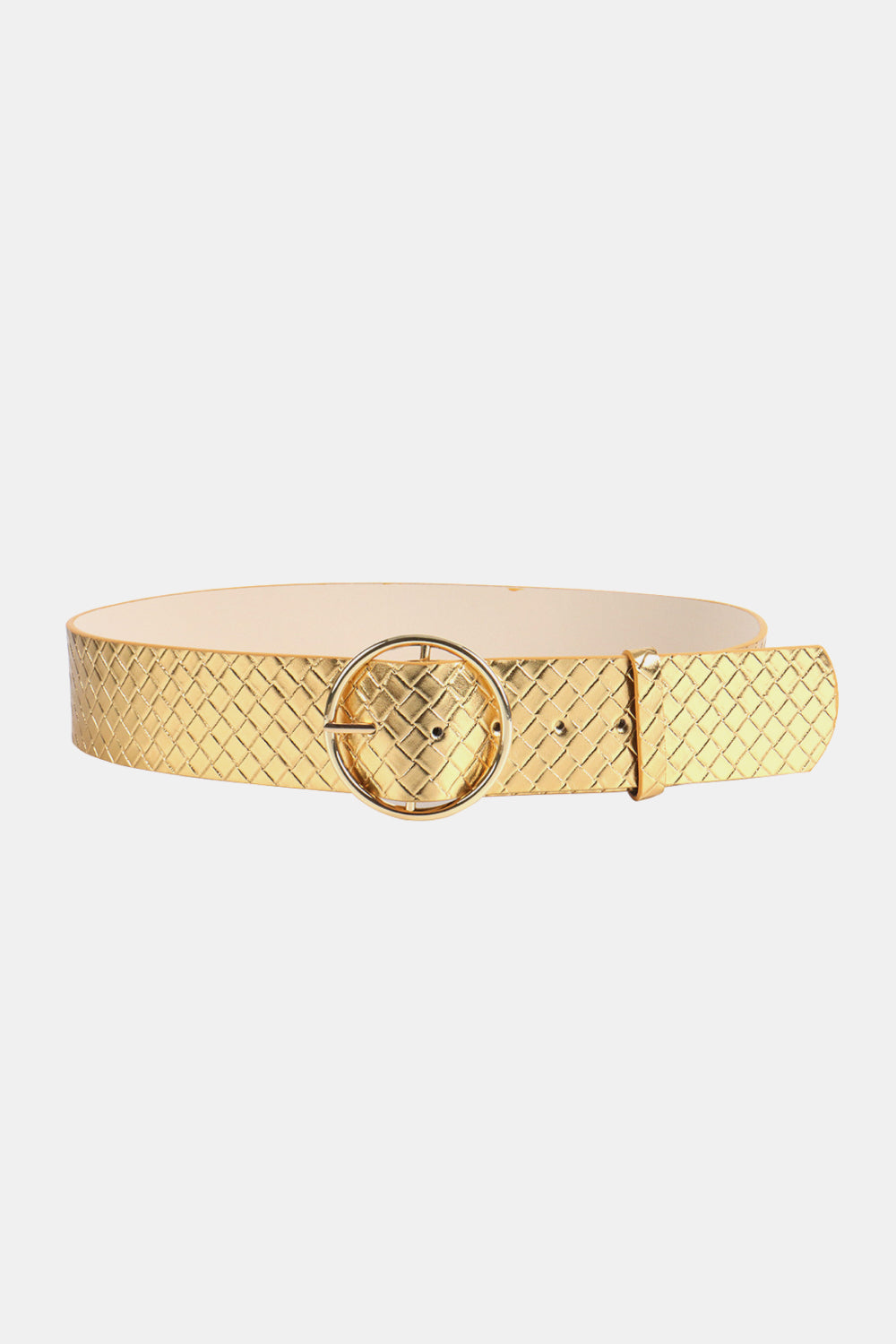 PU Leather Circle Shape Buckle Belt - Grace Beauty H&C 