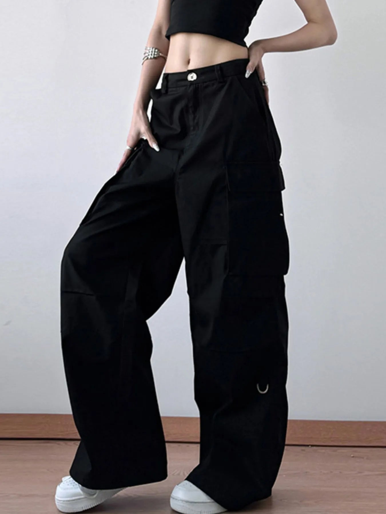 Oversized Cargo Wide Leg Pants - Grace Beauty H&C 