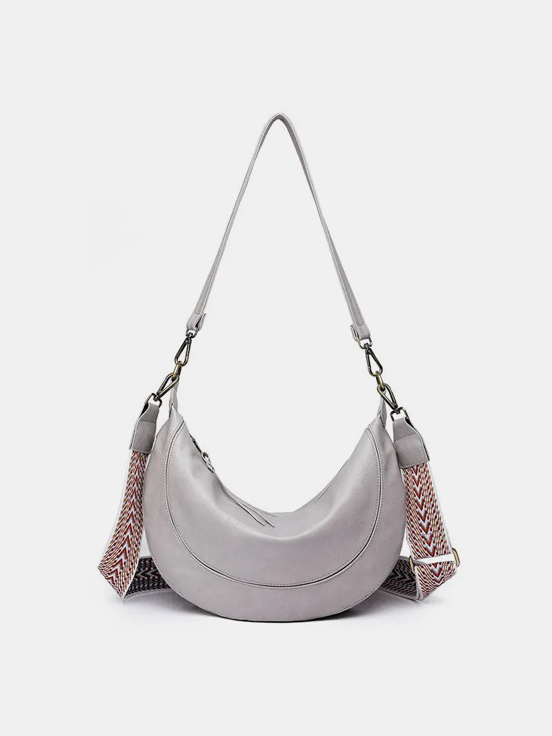 PU Leather Removable Strap Crossbody Bag - Grace Beauty H&C 