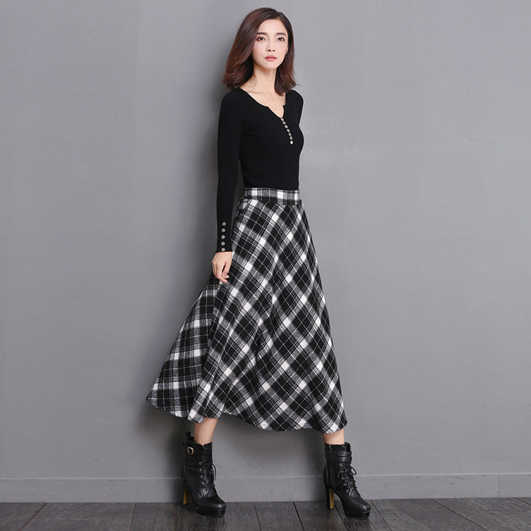 Plaid Maxi Skirt - Grace Beauty H&C 
