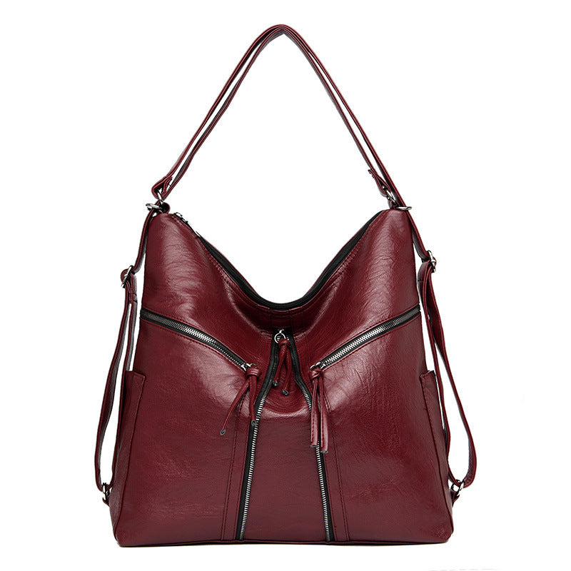 Soft Leather Versatile Leisure Shoulder Bag Multifunctional Backpack - Grace Beauty H&C 