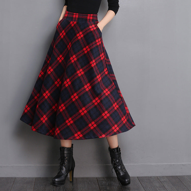 Plaid Maxi Skirt - Grace Beauty H&C 
