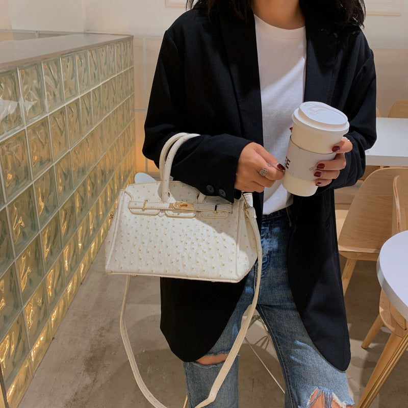Ostrich pattern handbag - Grace Beauty H&C 