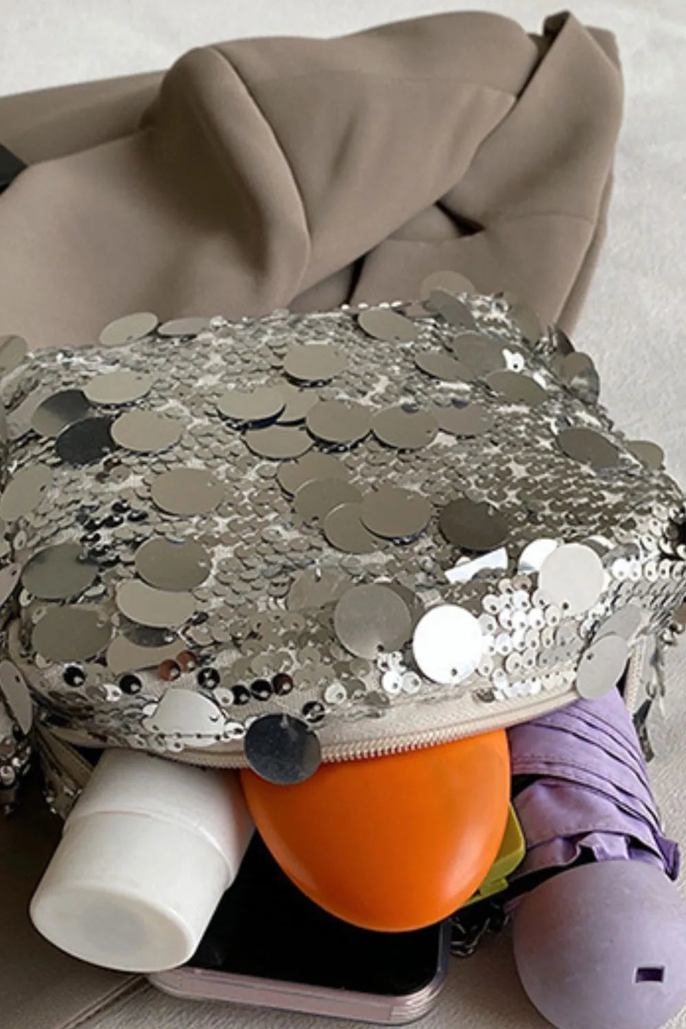 Sequin Chain Shoulder Bag - Grace Beauty H&C 