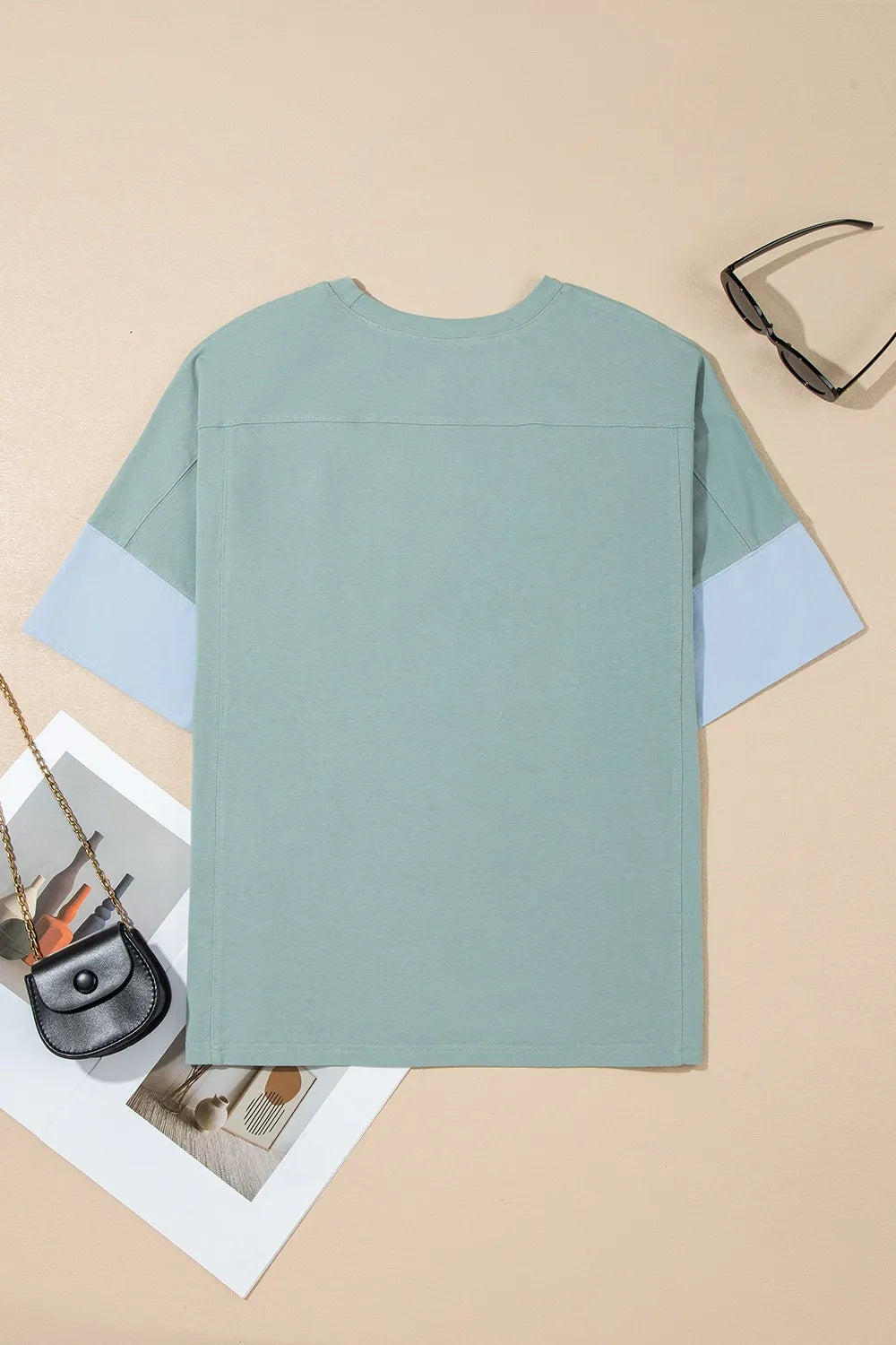Frayed Denim Star Patched Oversize T Shirt - Grace Beauty H&C 