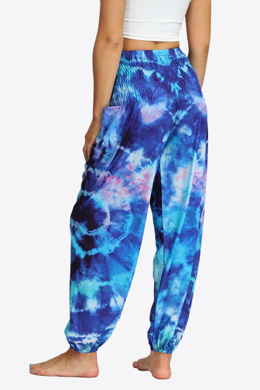 Tie-Dye Smocked Joggers - Grace Beauty H&C 