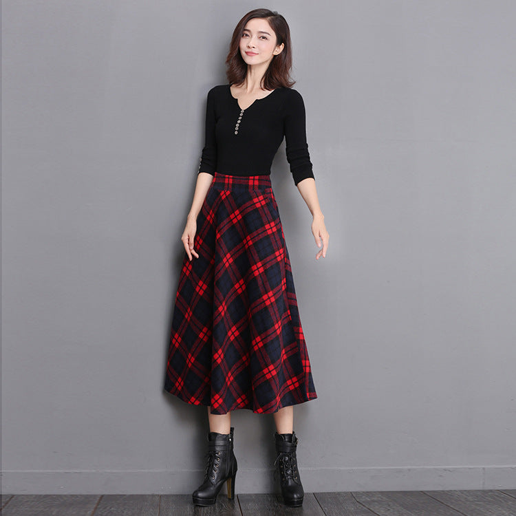Plaid Maxi Skirt - Grace Beauty H&C 