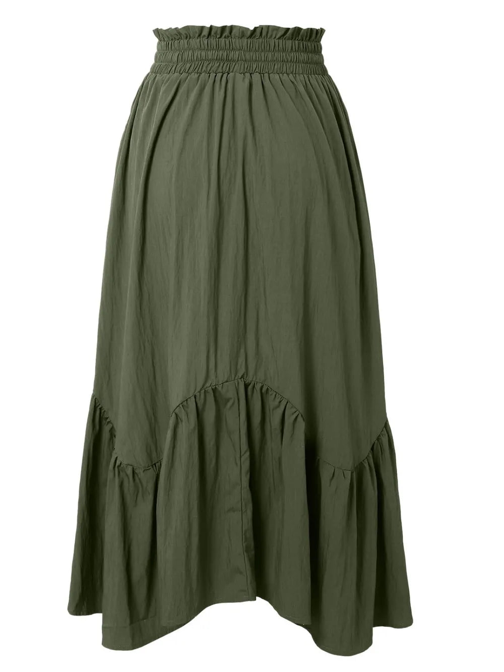 Smocked Waist Band Ruched Layered Skirt - Grace Beauty H&C 