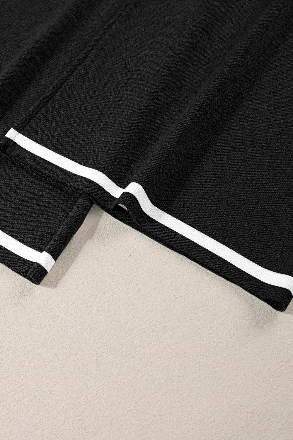 Contrast Trim Round Neck Top and Pants Set - Grace Beauty H&C 