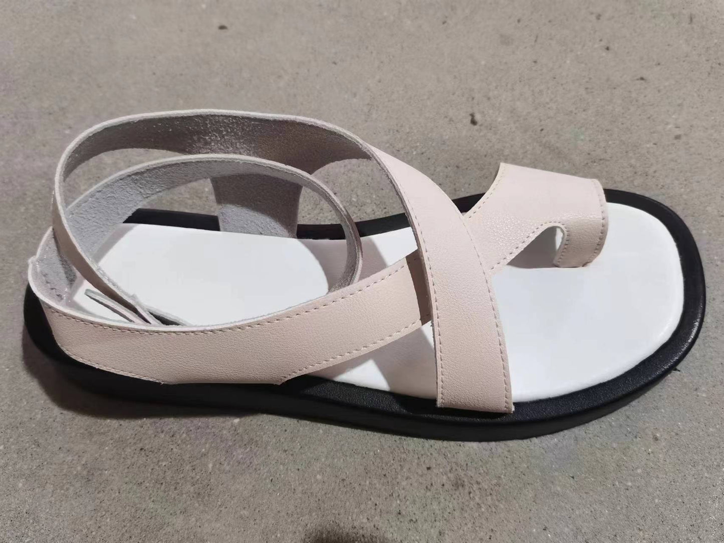 Women's sandals, size 24, polyurethane thick-soled casual style, worn outside with toe loops and les - Grace Beauty H&C 