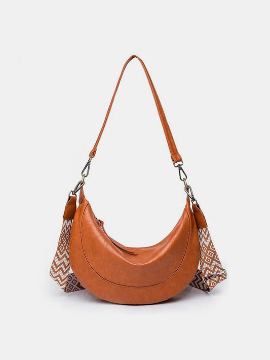 PU Leather Removable Strap Crossbody Bag - Grace Beauty H&C 