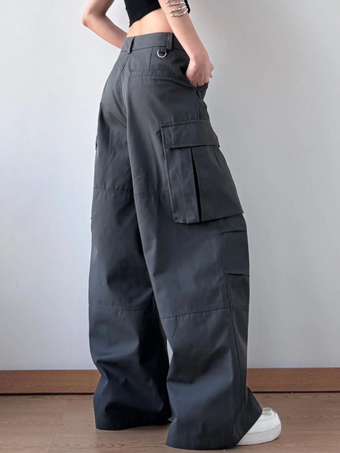 Oversized Cargo Wide Leg Pants - Grace Beauty H&C 