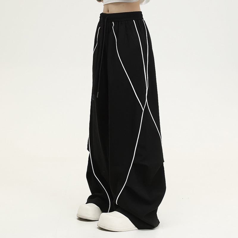 Pleated Hip Hop Sports Wide-leg Pants - Grace Beauty H&C 