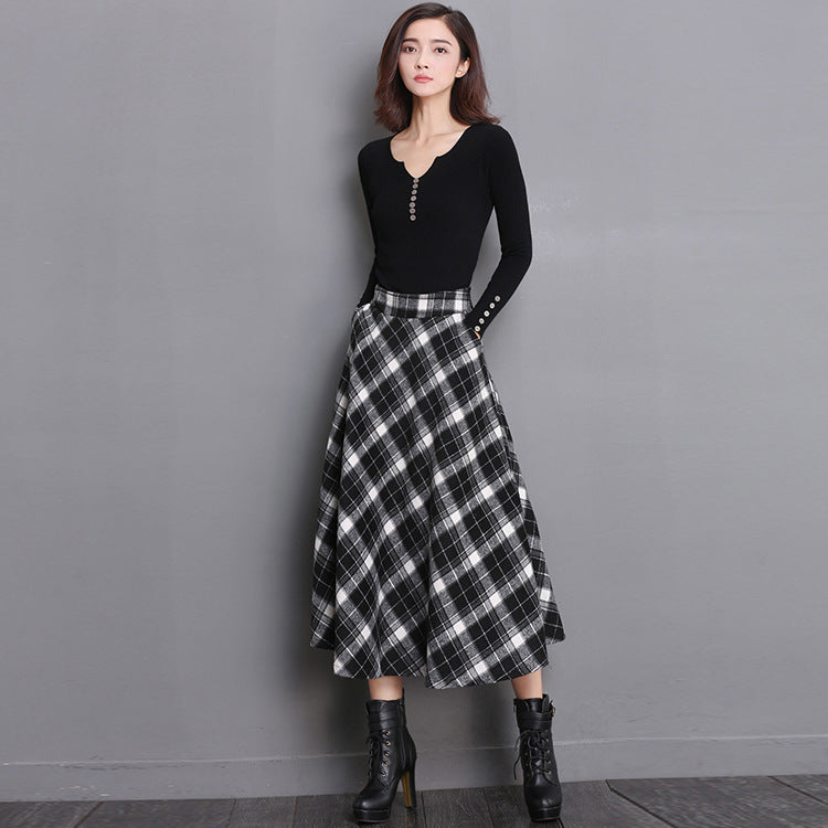 Plaid Maxi Skirt - Grace Beauty H&C 