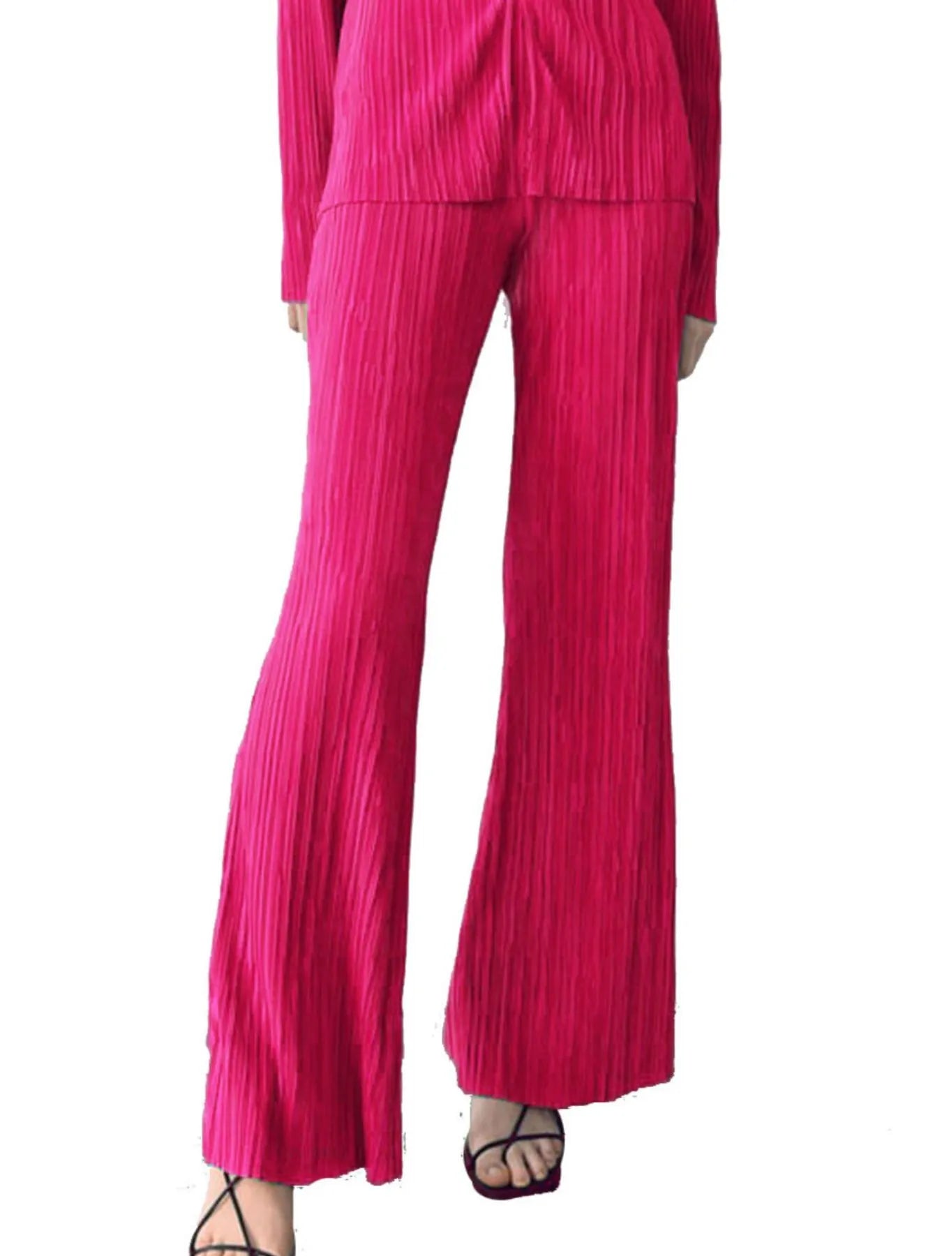 Texture Long Sleeve Top and Pants Lounge Set - Grace Beauty H&C 