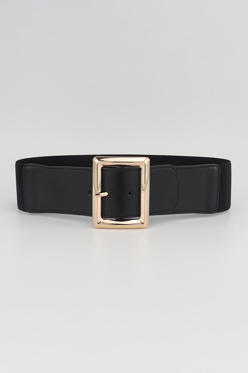 Rectangle Buckle Elastic Wide Belt - Grace Beauty H&C 