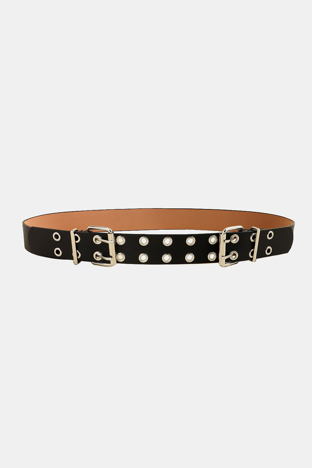 PU Leather Two Row Eyelet Belt - Grace Beauty H&C 