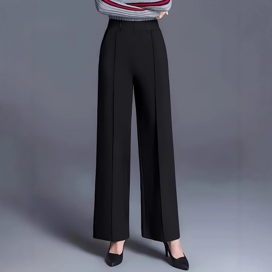 Women's Autumn And Winter Solid Color Wide Leg High Waist Loose And Slimming Casual Pants - Grace Beauty H&C 