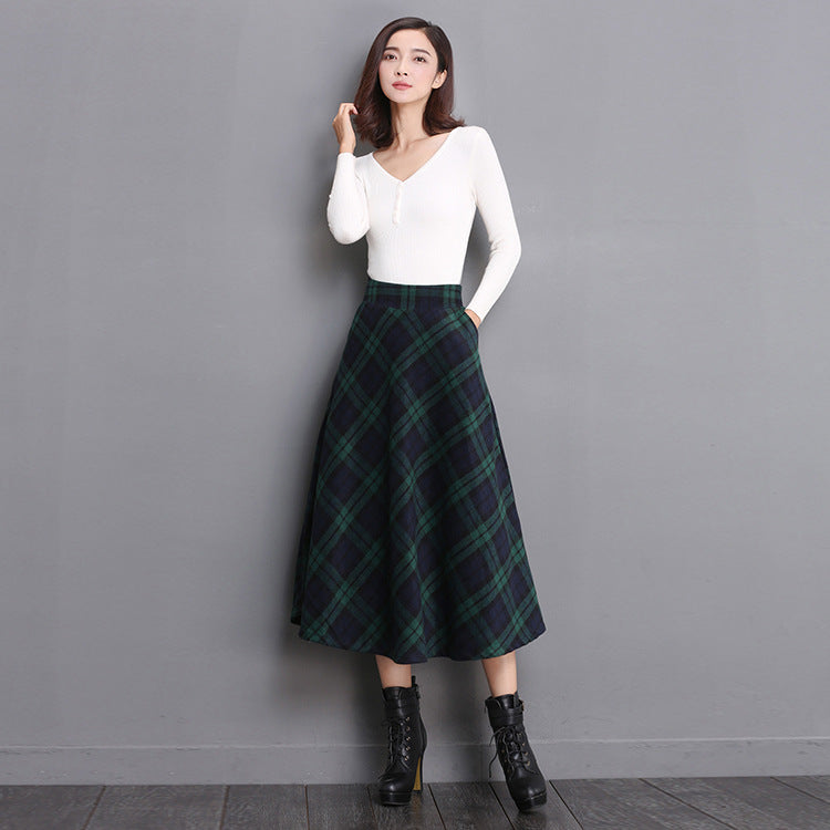 Plaid Maxi Skirt - Grace Beauty H&C 