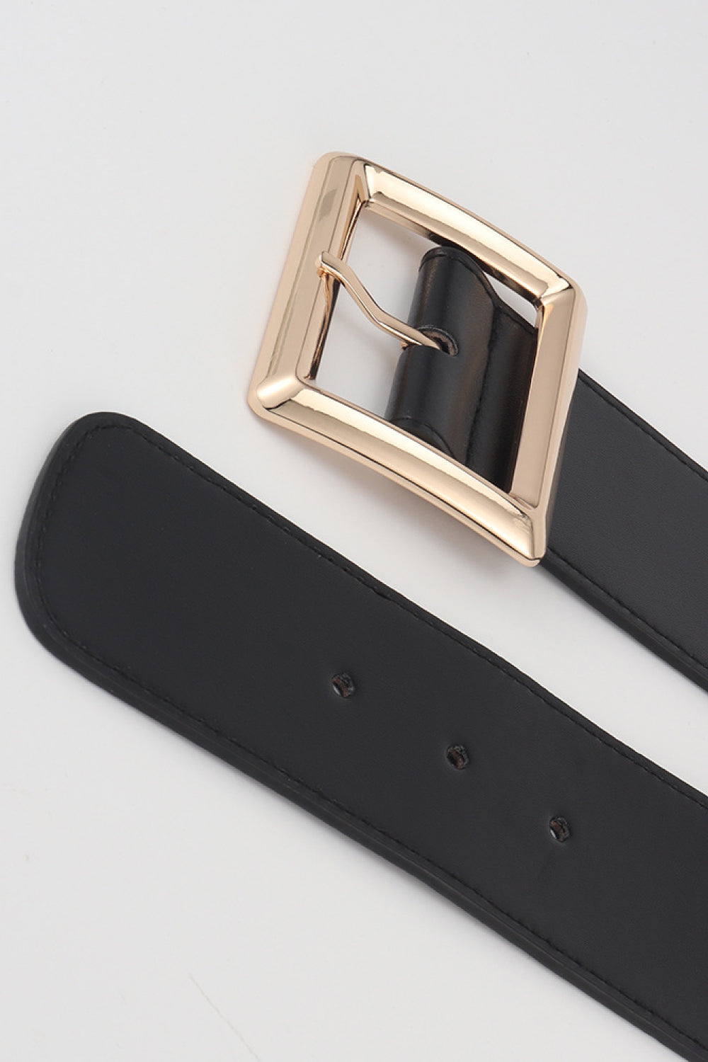 Rectangle Buckle Elastic Wide Belt - Grace Beauty H&C 
