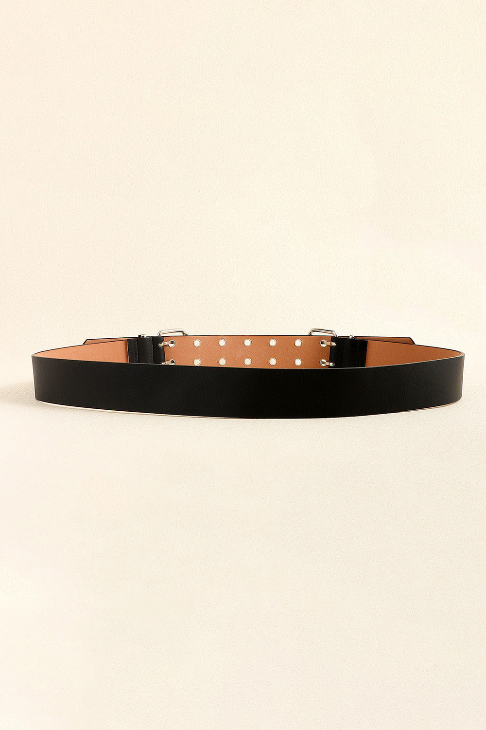 PU Leather Two Row Eyelet Belt - Grace Beauty H&C 