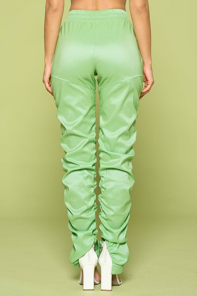 Leather Pu Ruched Pants - Grace Beauty H&C 