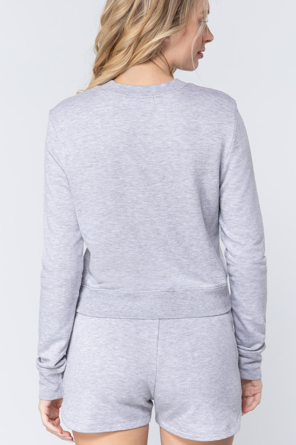 Long Slv Crew Neck Slub Terry Top - Grace Beauty H&C 