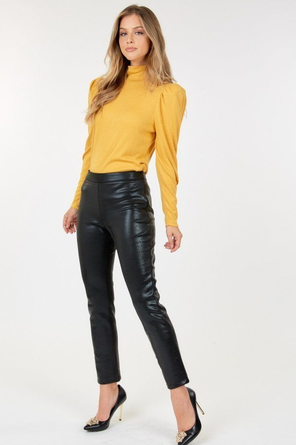 Animal Skin Vinyl Ankle Pants - Grace Beauty H&C 