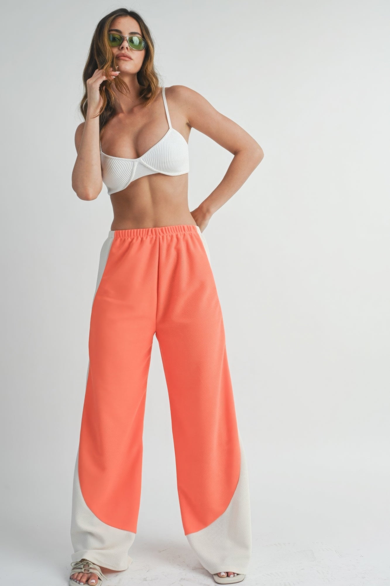 Two Toned Wide Leg Pants - Grace Beauty H&C 
