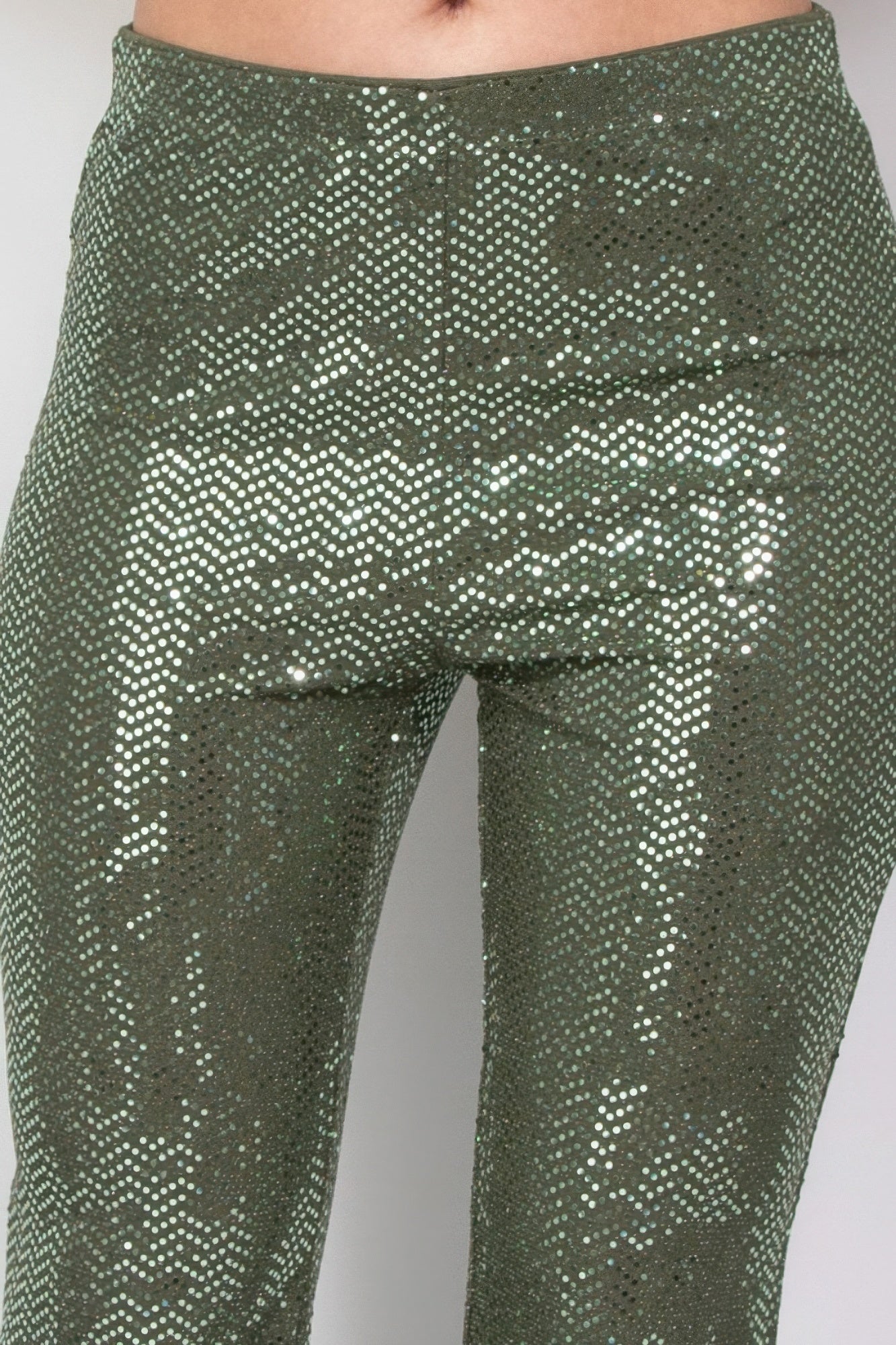 Sequined Fit & Flare Midrise Pants - Grace Beauty H&C 