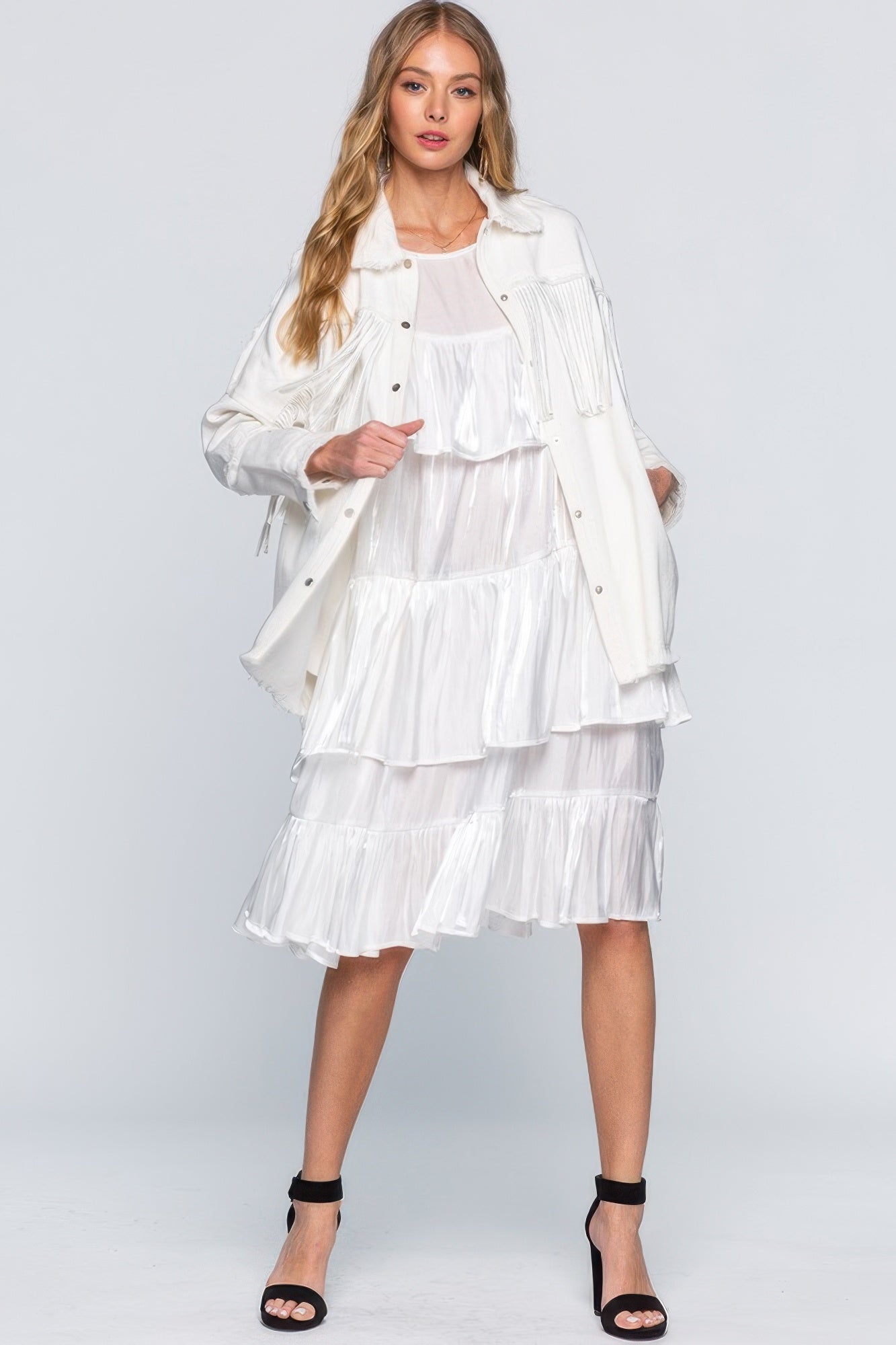 Ruffle Midi Dress - Grace Beauty H&C 